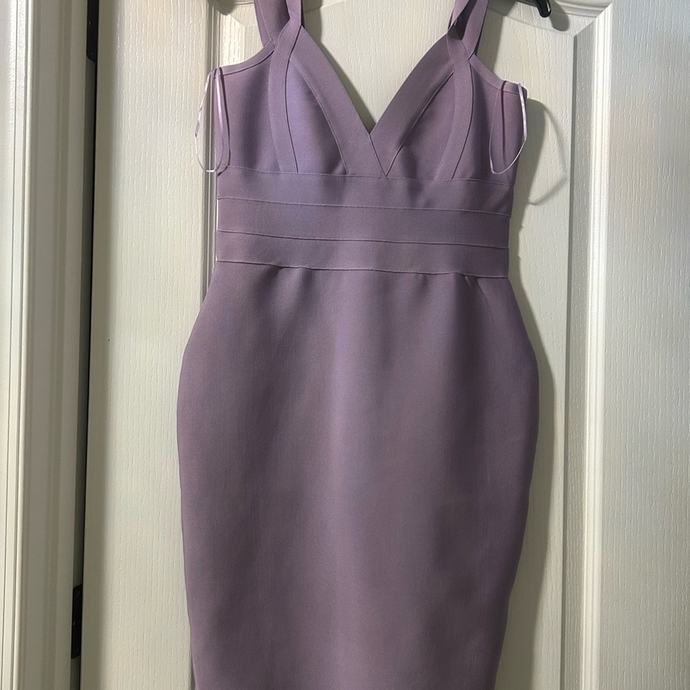 Elegant Purple Sleeveless Dress